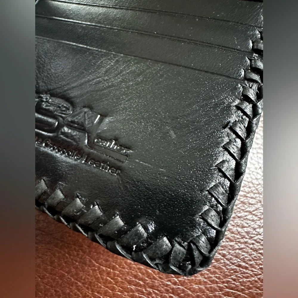 Saint Matainie Crocodile Bifold Wallet - Picture 3 of 14